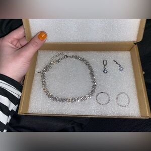 NWOT Elegant Silver Jewelry Set